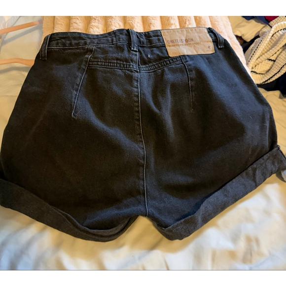 Preowned,OneTeaspoonStreetwalkersHighWaist80s, black denim jean shorts, size 26 - Picture 5 of 5
